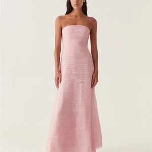 AJE Soundscape Maxi Dress in Chalk Pink